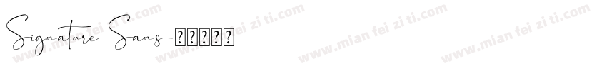 Signature Sans字体转换